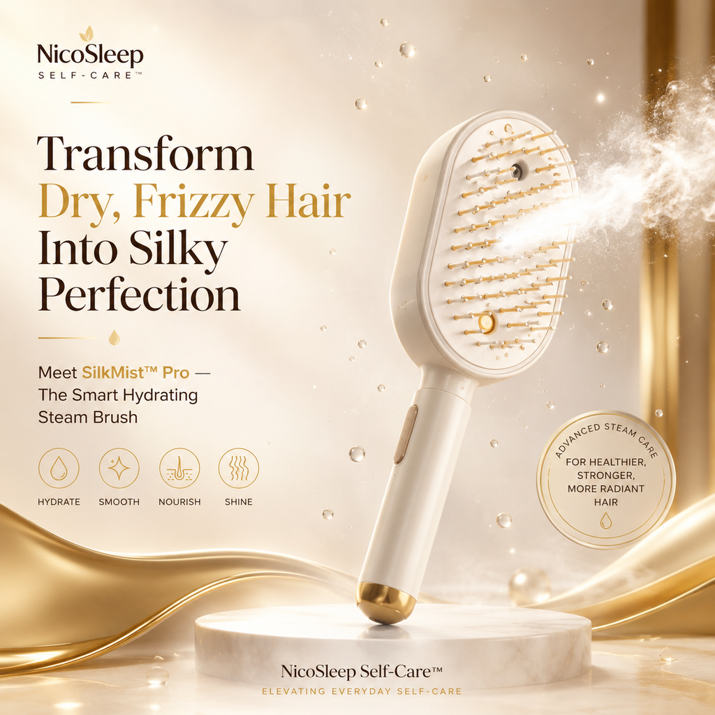 3-in-1 NICTIVA™ Pro Steam Mist Hair Brush – Hydrate, Detangle & Massage in One Stroke