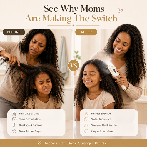 3-in-1 NICTIVA™ Pro Steam Mist Hair kids Brush – Hydrate, Detangle & Massage in One Stroke kids