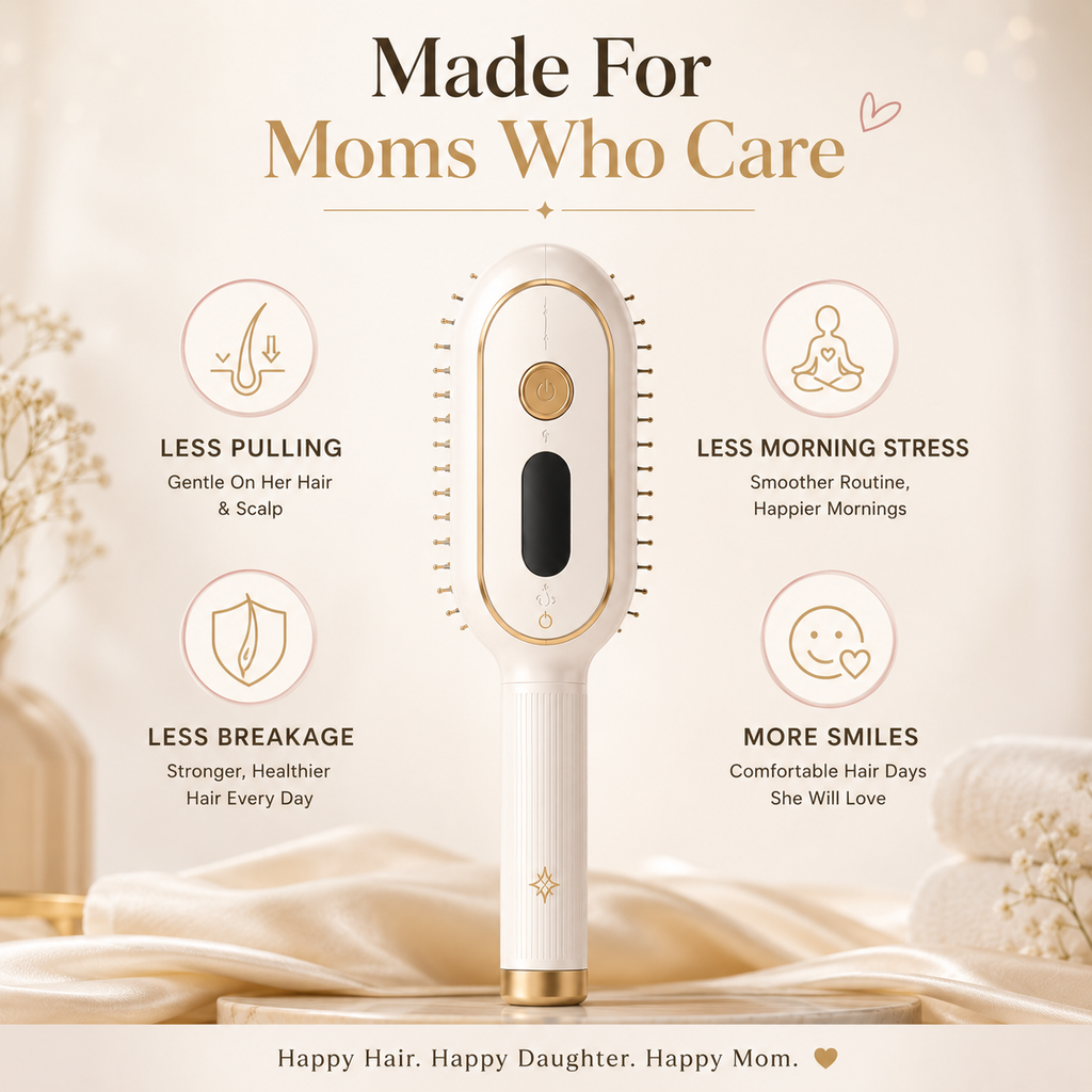 3-in-1 NICTIVA™ Pro Steam Mist Hair kids Brush – Hydrate, Detangle & Massage in One Stroke kids