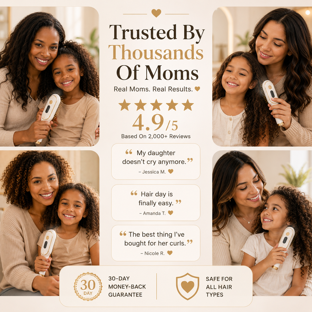 3-in-1 NICTIVA™ Pro Steam Mist Hair kids Brush – Hydrate, Detangle & Massage in One Stroke kids