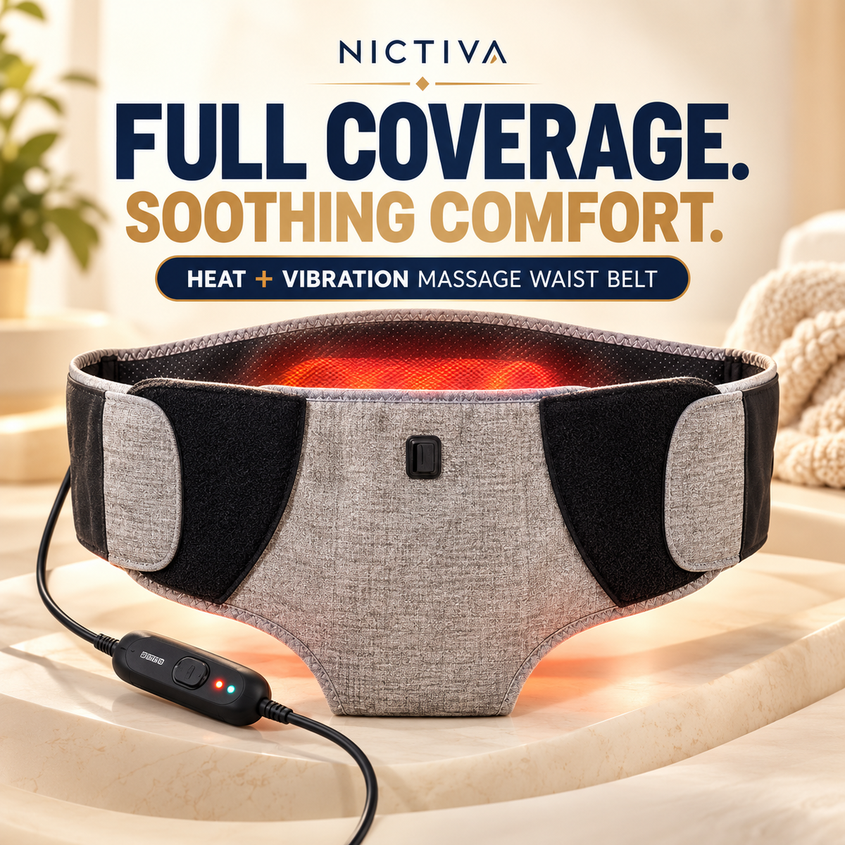 Nictiva heated comfort wrap with inline controller