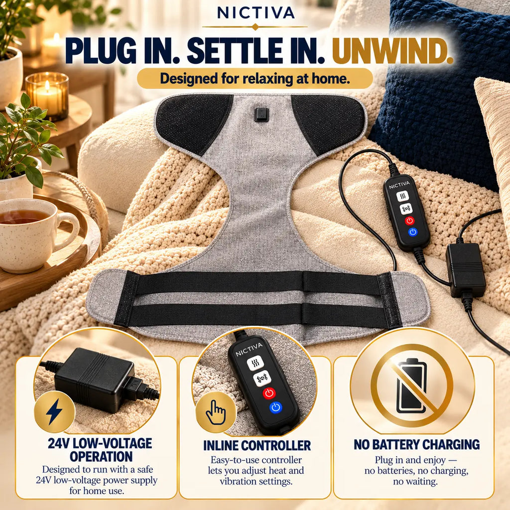 Plug-in 24V heated wrap for use at home