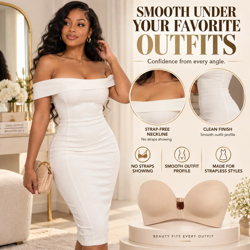 Nictiva bra styled with a white off-shoulder look